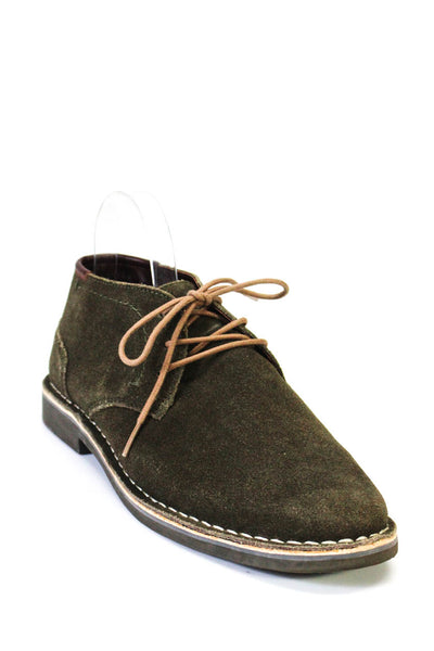 Kenneth Cole Reaction Mens Suede Desert Sun Ankle Boots Green Size 10.5 Medium