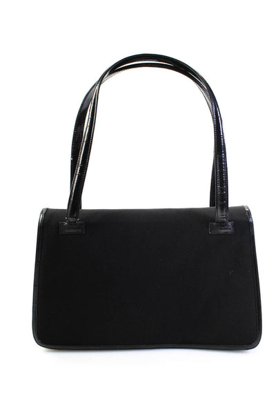 Casadei Womens Solid Black Flap Shoulder Bag Handbag