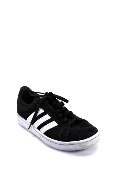 Adidas Mens Suede Sneakers Low Top Cloud Foam Lace Up Sneakers Black Size 7.5