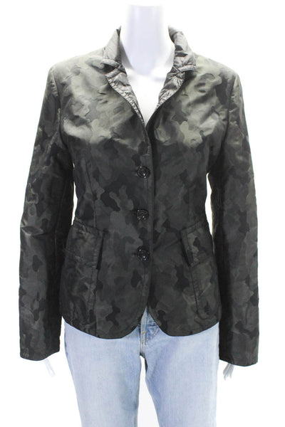 Armani Collezioni Women's Long Sleeves Button Down Camouflage Jacket Size 42