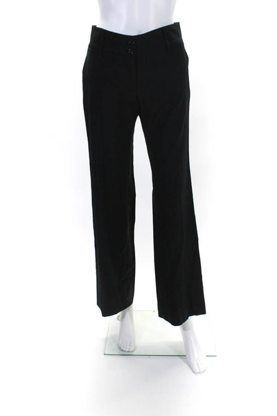 Dolce & Gabbana Women's Flat Front Straight Leg Dress Pant Black Size 40