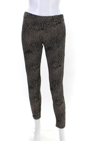 Free People Womens Animal Print Elastic Waist Slip-On Leggings Brown Size XS