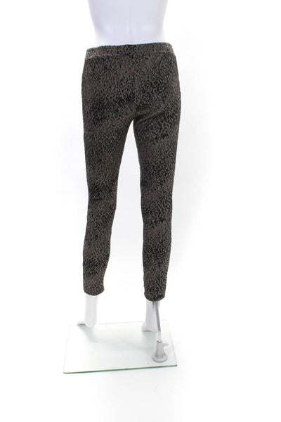 Free People Womens Animal Print Elastic Waist Slip-On Leggings Brown Size XS