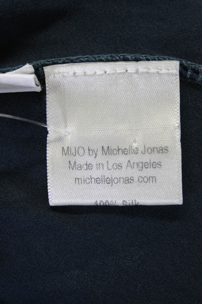 Mijo Womens Silk Pull On High Rise Jogger Pants Navy Blue Size Extra Small