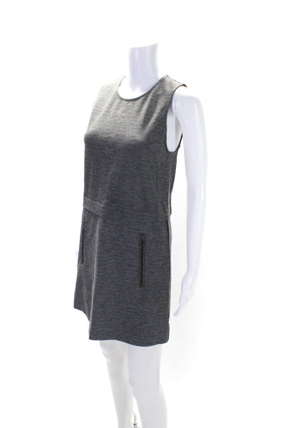 Talula Womens Sleeveless Round Neck A Line  Dress Gray Size XS