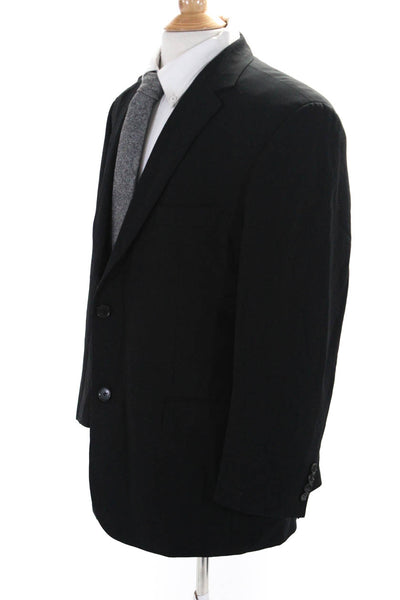 Boss Hugo Boss Mens Two Button Notched Lapel Blazer Jacket Black Size 42S