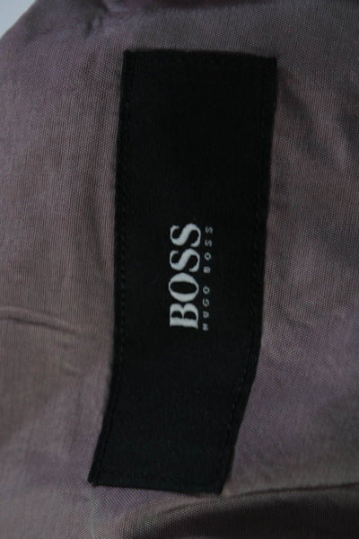 Boss Hugo Boss Mens Two Button Notched Lapel Blazer Jacket Black Size 42S