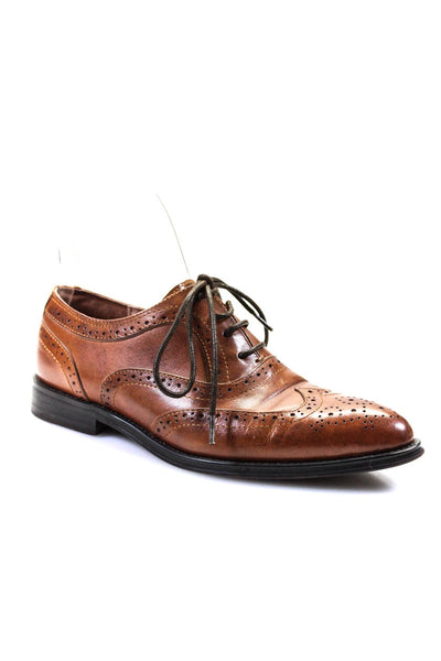 LFTL Womens Leather Lace Up Oxford Dress Shoes Chestnut Brown Size 35 5