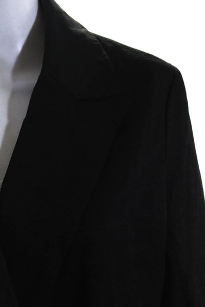 SNDYS. Womens Peak Lapel Double Breasted Blazer Jacket Black Size 4