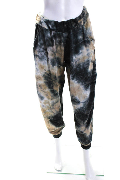 Melissa Masse Womens Tie Dye Elastic Waist Slip-On Jogger Pants Blue Size M