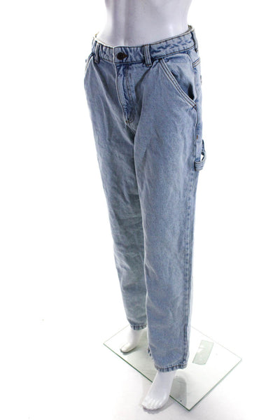 Cotton On Womens Cotton Light Washed Buttoned High Waist Jeans Blue Size 6