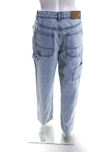 Cotton On Womens Cotton Light Washed Buttoned High Waist Jeans Blue Size 6