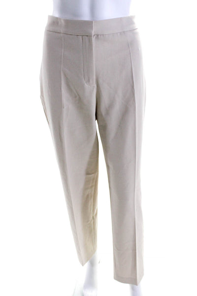 Kobi Halperin Women's Button Closure Flat Front Straight Leg Pant Beige Size 12