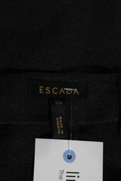 Escada Womens High Waist Ponte Leggings Pants Dark Gray Size IT 36