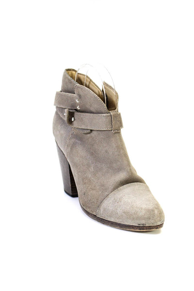 Rag & Bone Womens Suede Strappy High Heel Ankle Boots Gray Size 7.5US 37.5EU