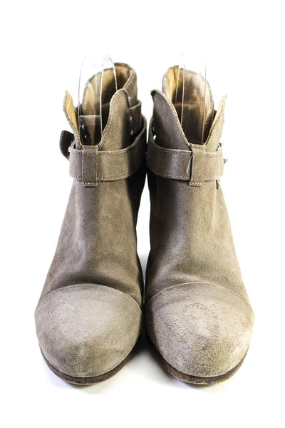 Rag & Bone Womens Suede Strappy High Heel Ankle Boots Gray Size 7.5US 37.5EU