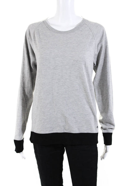 Rag & Bone Women's Round Neck Long Sleeves Pullover Sweatshirt Gray Size S