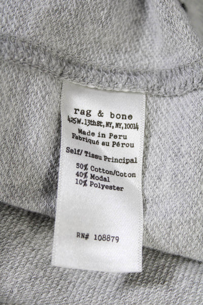 Rag & Bone Women's Round Neck Long Sleeves Pullover Sweatshirt Gray Size S