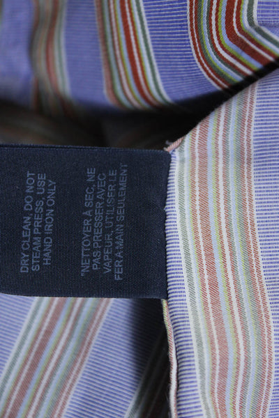 Robert Graham Mens Cotton Long Sleeve Striped Button Down Shirt Multi Size M