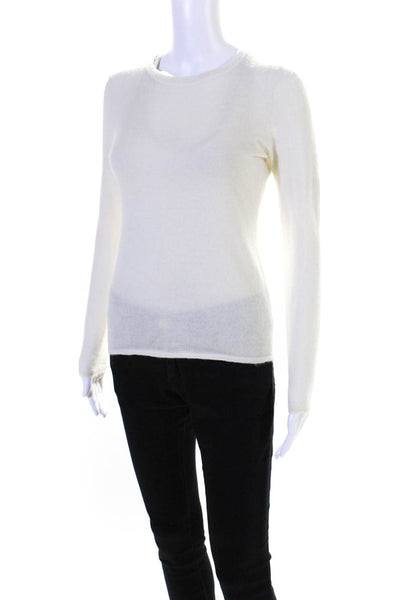 The Cashmere Project Womens Scoop Neck Cashmere Sweater White Size Small