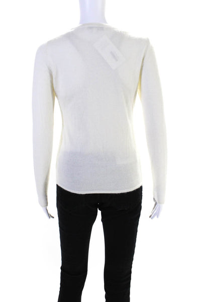 The Cashmere Project Womens Scoop Neck Cashmere Sweater White Size Small