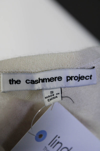 The Cashmere Project Womens Scoop Neck Cashmere Sweater White Size Small