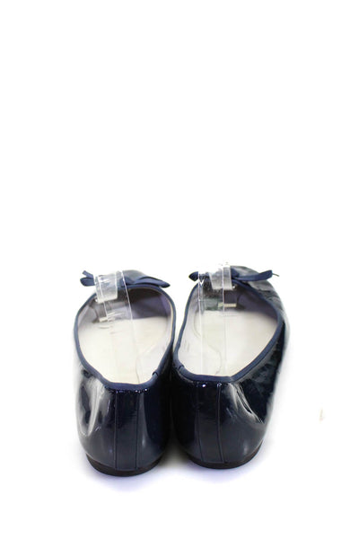 Vera Wang Lavender Label Womens Navy Bow Front Ballet Flats Shoes Size 10M