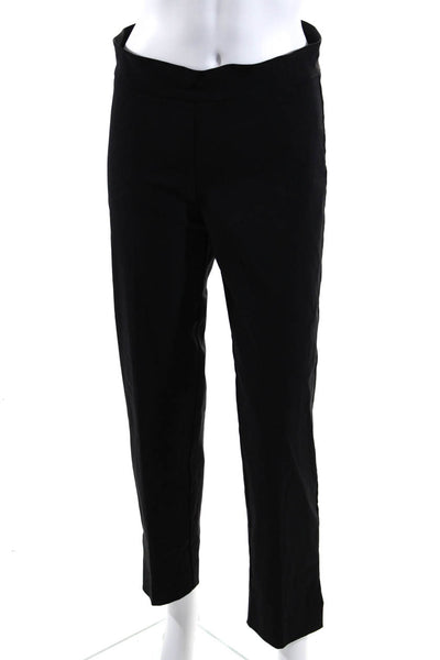 Avenue Montaigne Women's Pull-On Flat Front Straight Leg Dress Pant Black Size 2