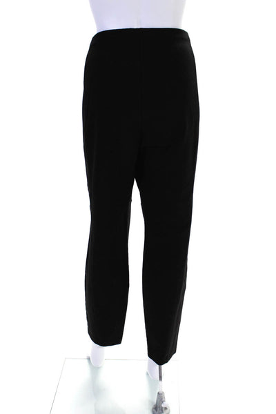 Eileen Fisher Womens High Rise Straight Leg Knit Pants Black Size Large