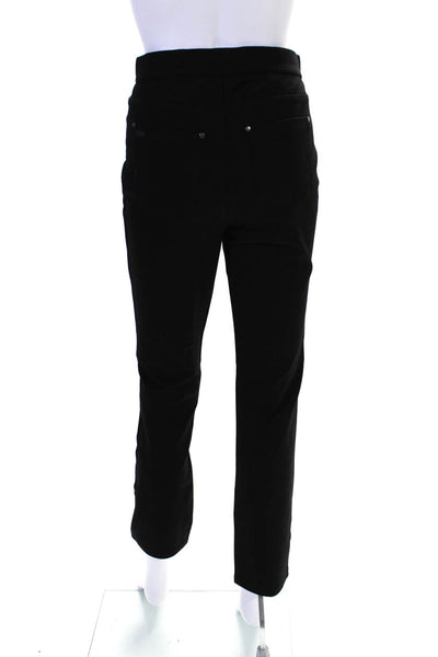 Tahari Womens Black High Rise Pull On Straight Leg Pants Size 30