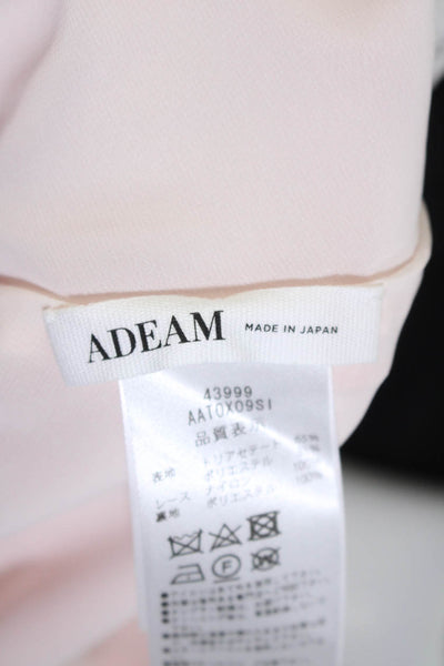 Adeam Womens Pearl Blush Lace Trim Crew Neck Sleeveless Lydia Blouse Top Size XS