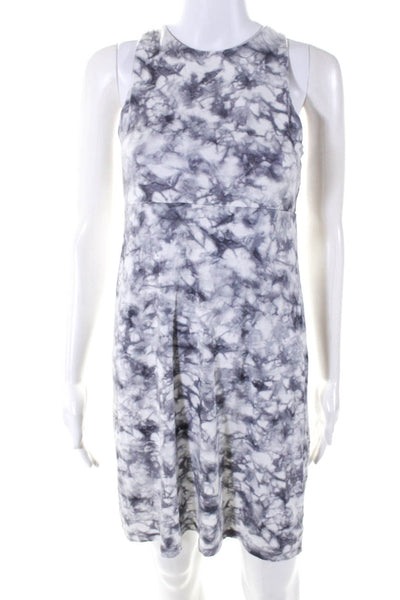 Athleta Womens Jersey Tie Dye Sleeveless Knee Length Tank Dress Gray Size XS