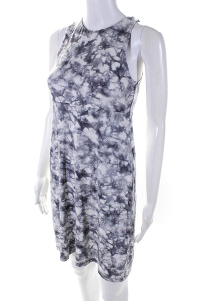 Athleta Womens Jersey Tie Dye Sleeveless Knee Length Tank Dress Gray Size XS