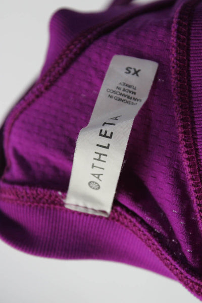 Athleta Womens Sleeveless Racer Back Pullover Tank Top Purple Size Extra Small