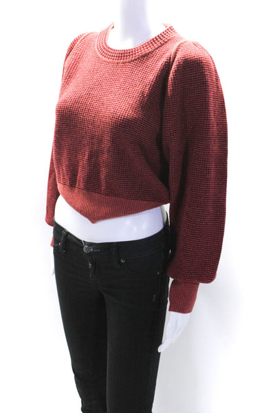 See by Chloe Womens Puffy Long Sleeves Sweater Red Wool Size Extra Small