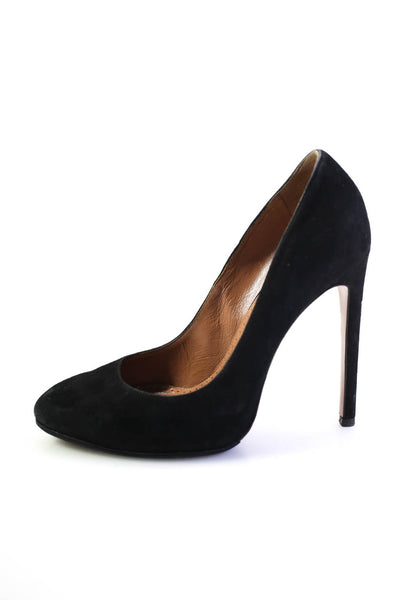 Alaia Womens Almond Toe Slip On Stiletto Pumps Black Suede Size 36 6