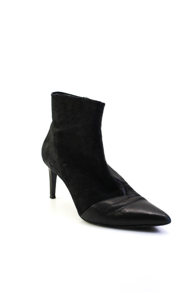 Rag & Bone Womens Leather Suede Point Toe Stiletto Ankle Boots Black Size 41 11