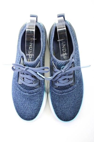 Cole Haan Womens Slip On Low Top Lace Up Activewear Sneakers Blue Size 7.5