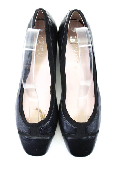 Taryn by Taryn Rose Womens Square Toe Slip-On Block Heels Pumps Black Size 7.5