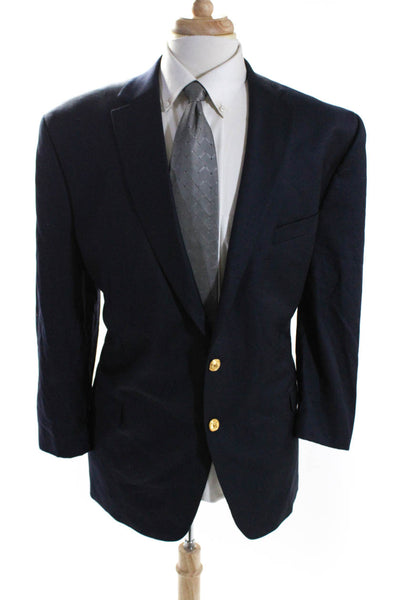 Lauren Ralph Lauren Mens Wool Buttoned Darted Collared Blazer Navy Size EUR48