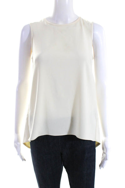 Rag & Bone Womens Surplice Back Sleeveless Crepe Top Blouse Cream Size XS