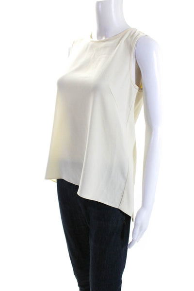 Rag & Bone Womens Surplice Back Sleeveless Crepe Top Blouse Cream Size XS