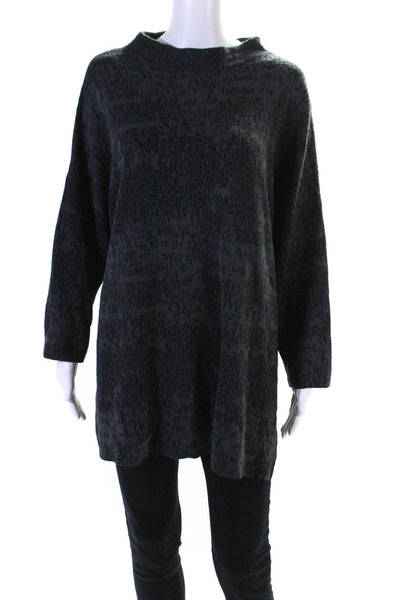 Eileen Fisher Womens Long Sleeves Turtleneck Sweater Black Size Extra Large