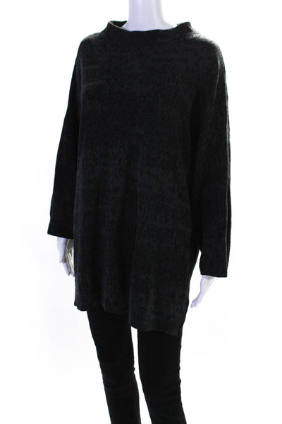 Eileen Fisher Womens Long Sleeves Turtleneck Sweater Black Size Extra Large