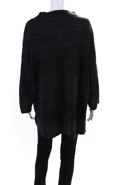 Eileen Fisher Womens Long Sleeves Turtleneck Sweater Black Size Extra Large