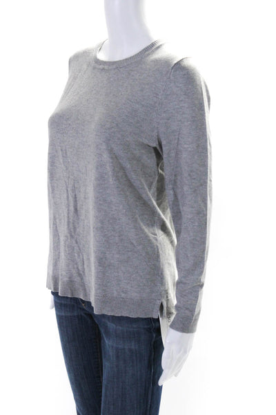 525 America Womens Long Sleeves Crew Neck Sweater Heather Gray Size Medium