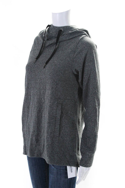 Lululemon Womens Long Sleeves High Neck Pullover Athletic Hoodie Gray Size 6