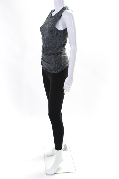 Athleta Womens Mid Rise Leggings Tank Top Set Black Grey Size Extra Small/Small