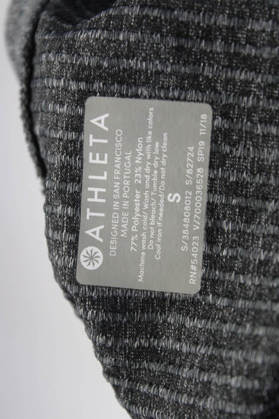 Athleta Womens Mid Rise Leggings Tank Top Set Black Grey Size Extra Small/Small