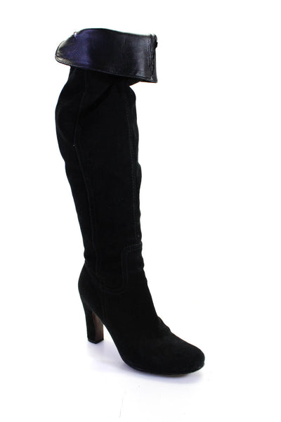 Sam Edelman Womens Suede Over The Knee High Kate Boots Black Size 10 Medium